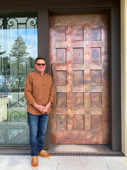 custom copper art door